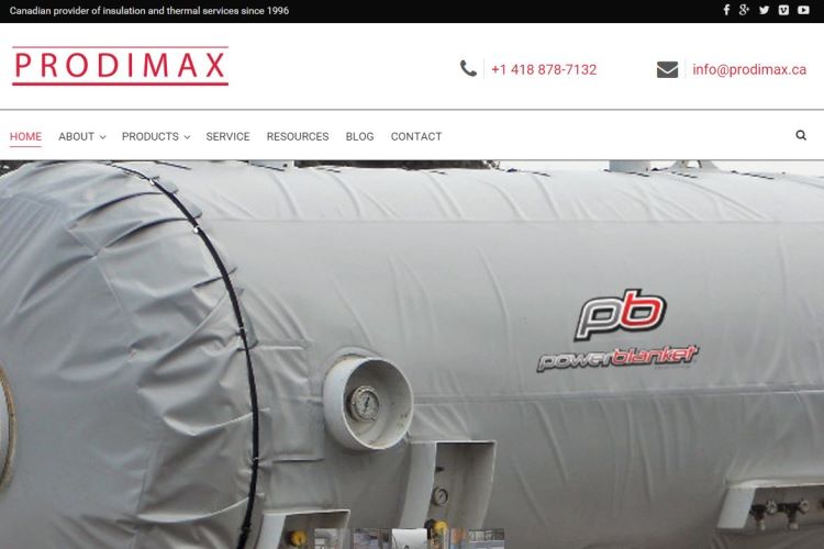 Conception Web pour Prodimax